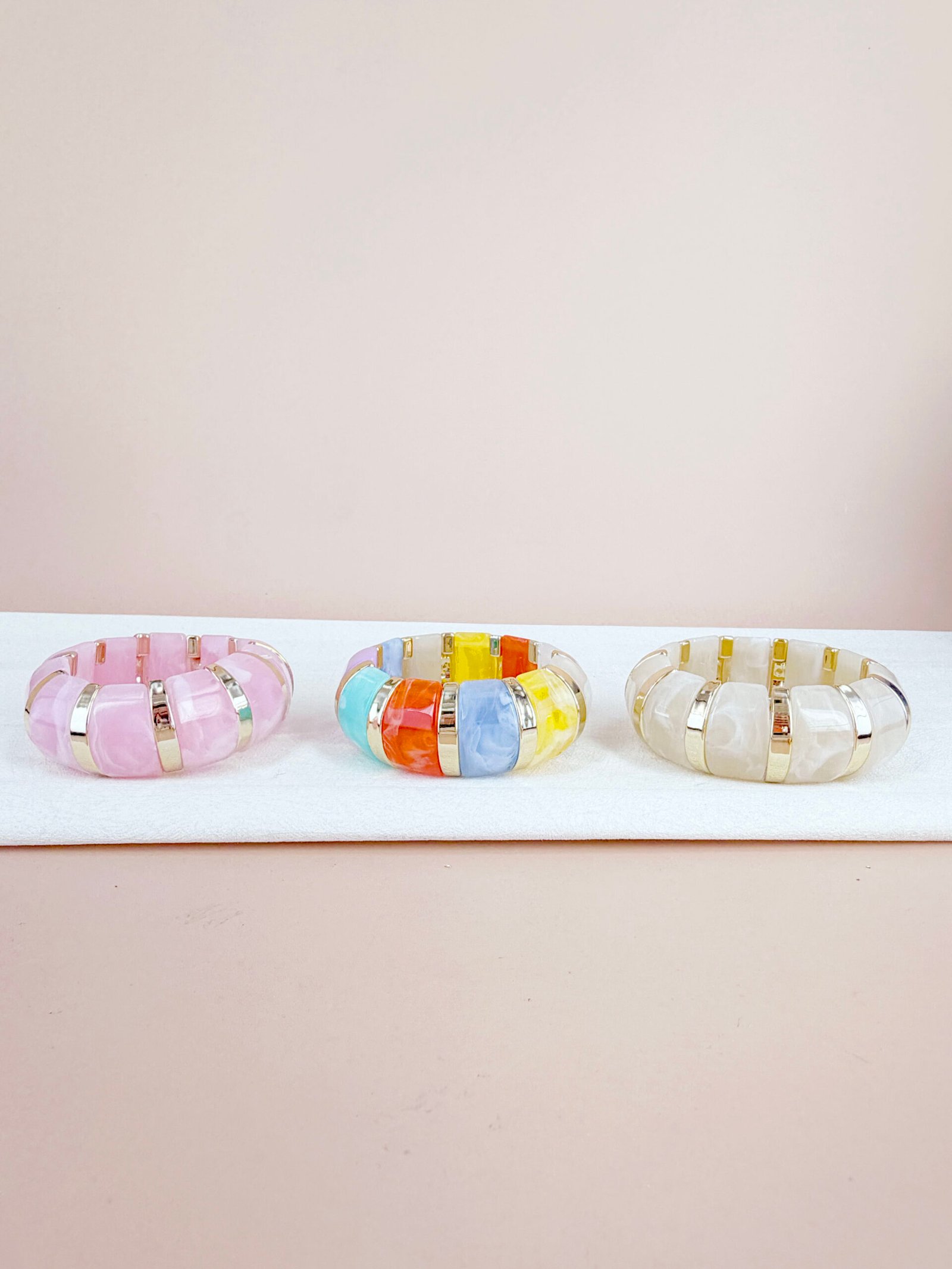 Bracelet Albane - Large effet marbré avec détails dorés – Image 10