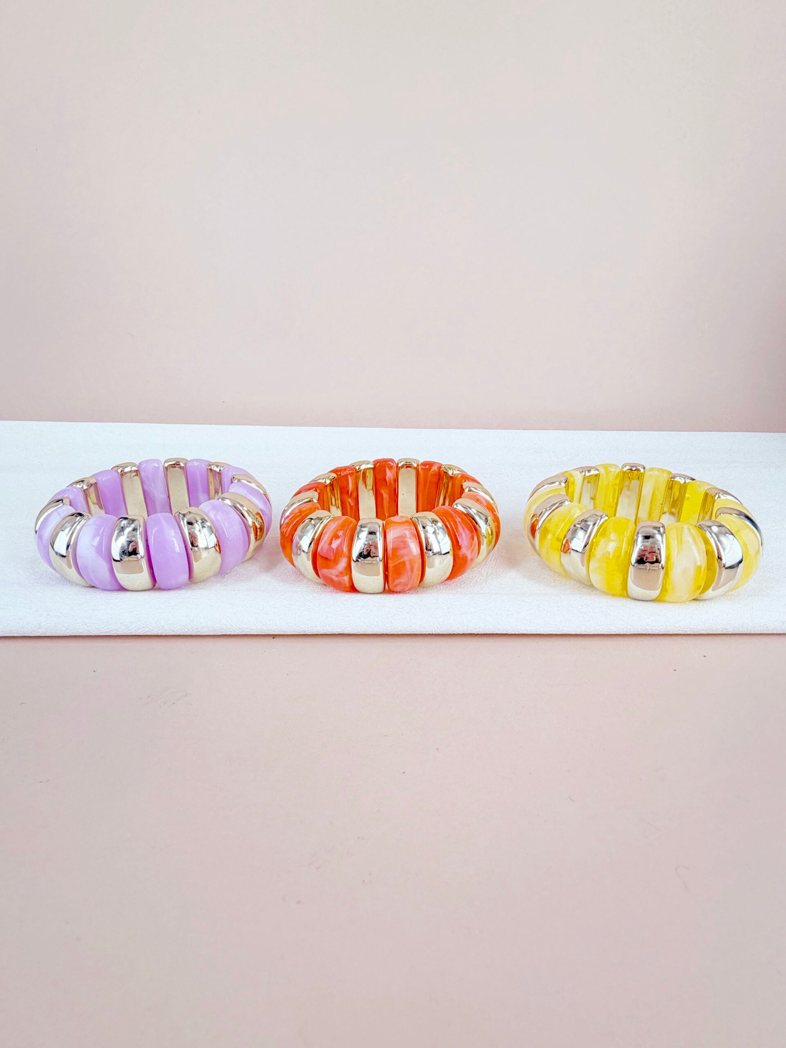 Bracelet Alix - Jonc bombé effet résine colorée – Image 10