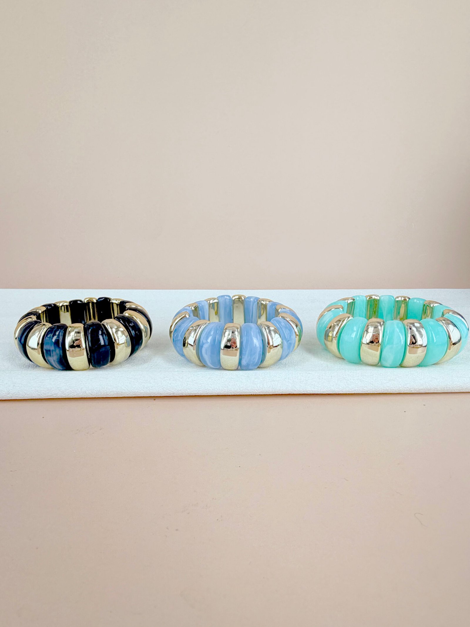Bracelet Alix - Jonc bombé effet résine colorée – Image 12