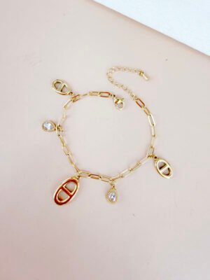 Bracelet Manon – Fin pampilles coquillage doré