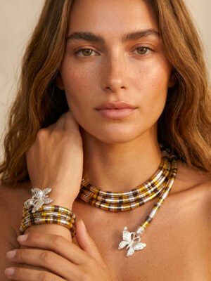 Collier Oceane – Serpent multicolore fleur