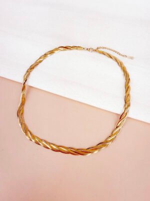 Collier Suzanne – Maille tressée dorée