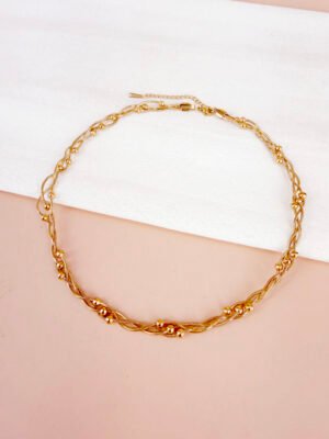 Collier Valentine – Chaîne dorée