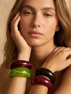 Bracelet Thaïs – Joncs plastique multicolores