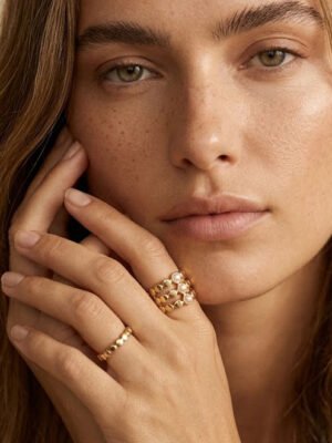 Bague perlée
