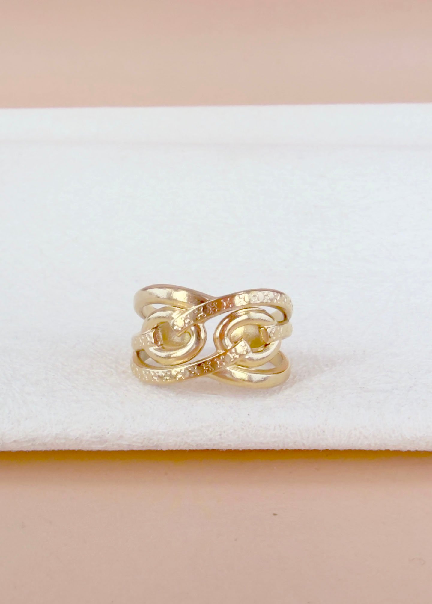 Bague Brune - Or entrelacs ajourés – Image 2