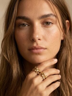 Bague Celina – Or fleurs ajourées