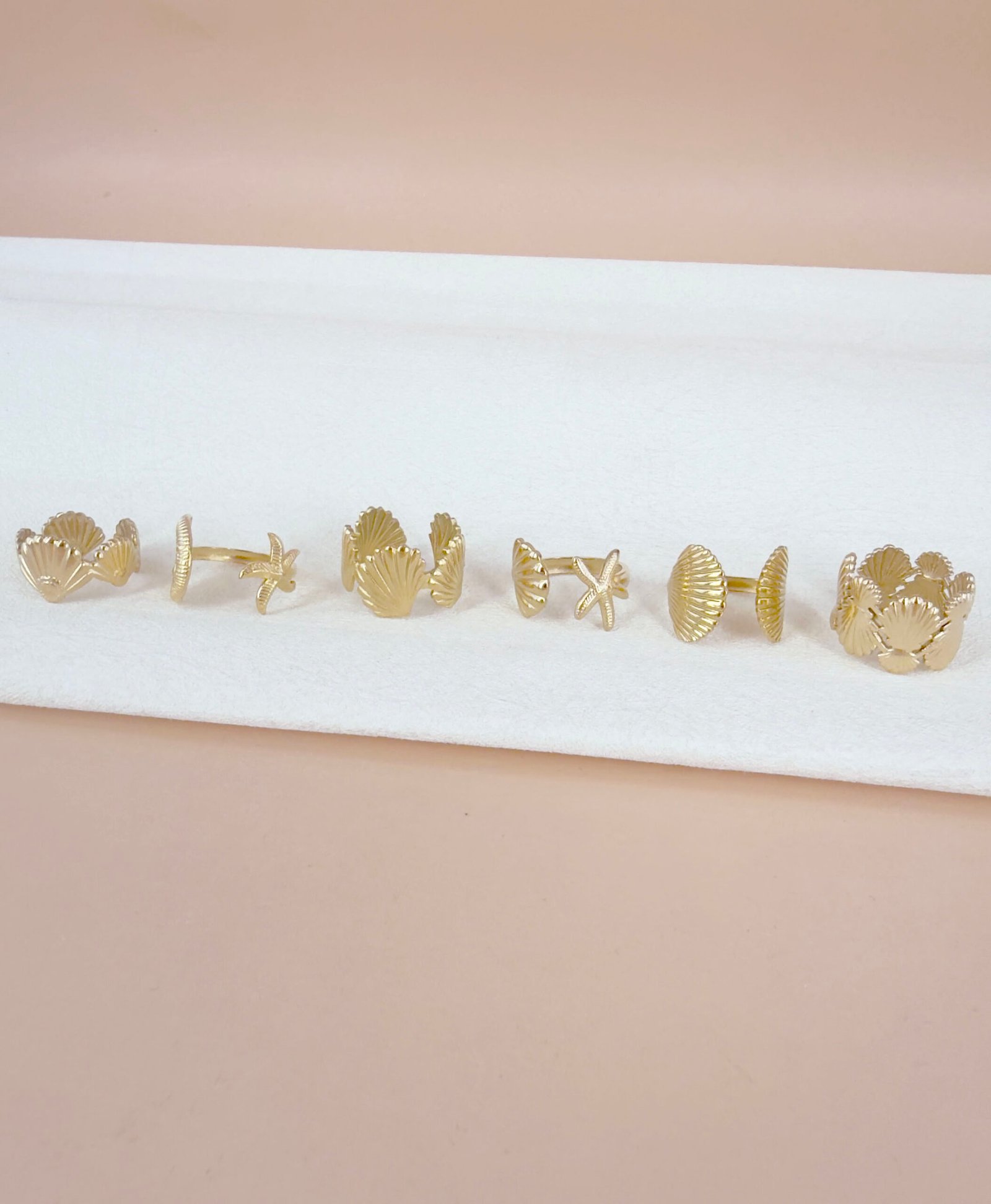 Bague Flavie - Lot de 6 bagues or motifs variés – Image 2