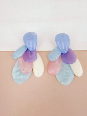 Boucles d’oreilles Diane – Pétales multicolores