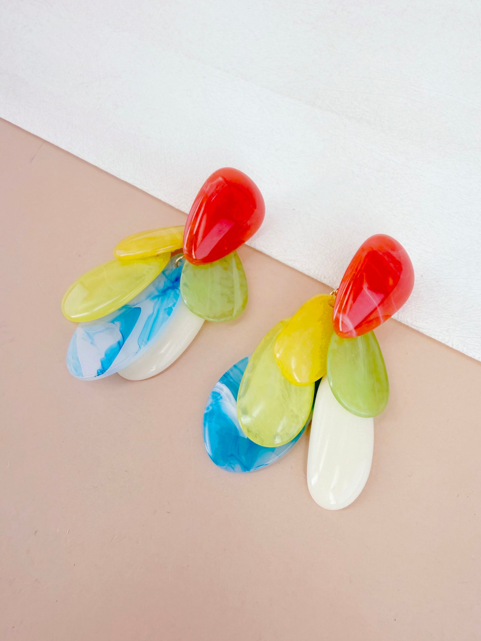 Boucles d'oreilles Diane - Pétales multicolores – Image 5