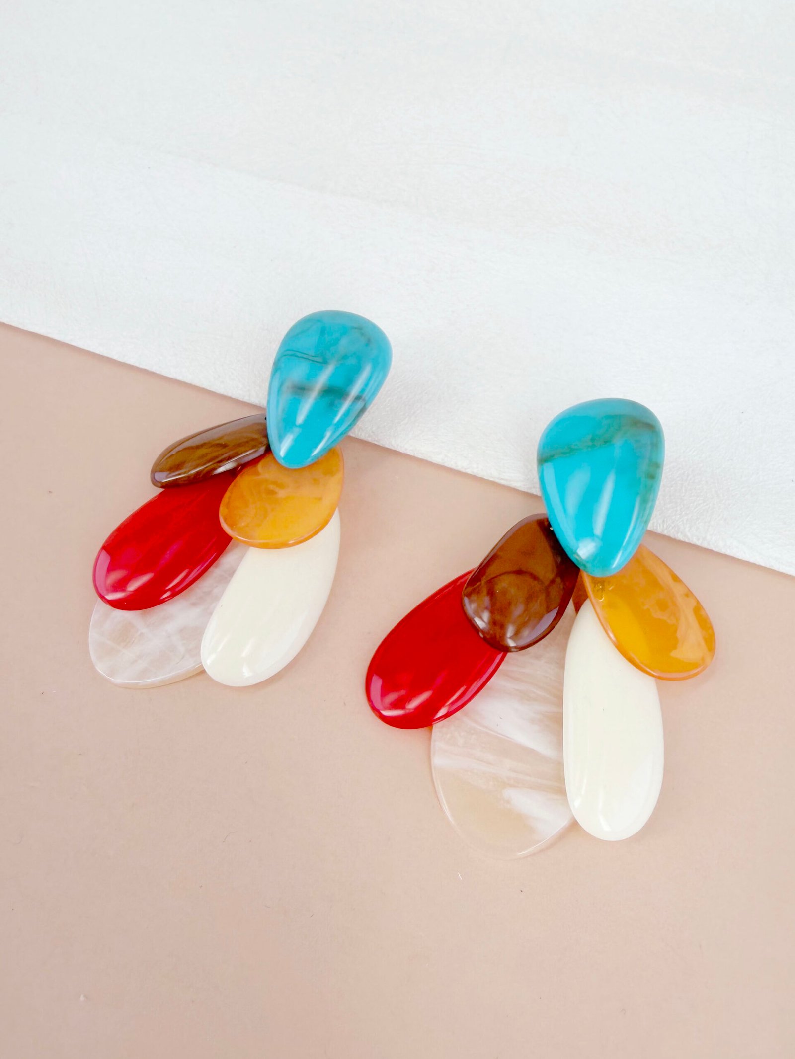 Boucles d'oreilles Diane - Pétales multicolores – Image 8