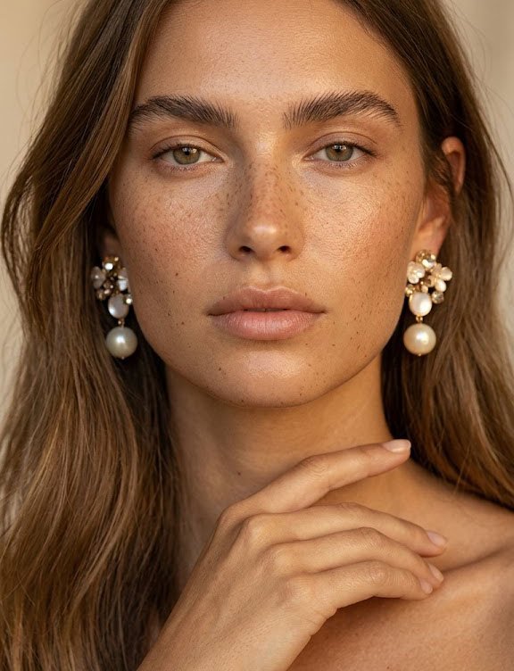 Boucles d'oreilles Elise - Pack de 12 boucles d'oreilles fleurs perlees