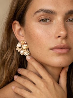 Boucles d&rsquo;oreilles Gaia – Pack de 12 boucles d&rsquo;oreilles fleurs pendantes