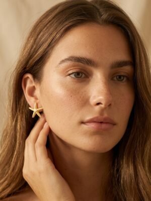 Boucles d’oreilles Daphnee – Dorées acier inoxydable