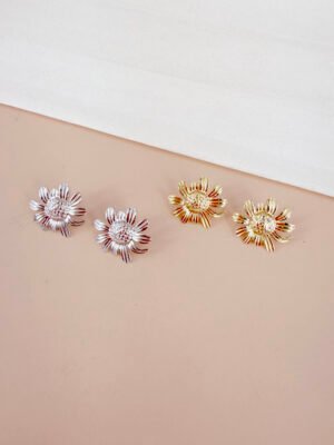 Boucles d’oreilles Elsa – Dorées acier inoxydable