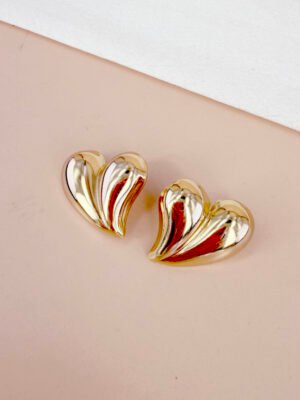 Boucles d’oreilles Faustine – Dorées acier inoxydable