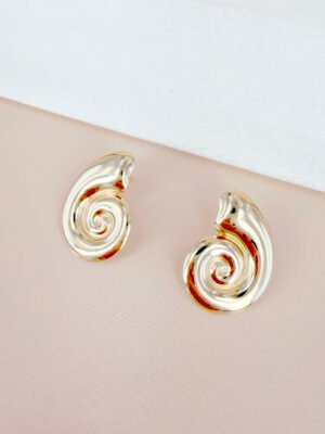 Boucles d’oreilles Ines – Dorées acier inoxydable