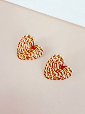 Boucles d’oreilles Iris – Dorées acier inoxydable