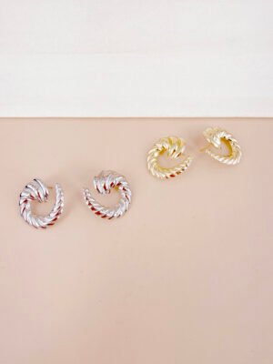 Boucles d’oreilles Manon – Dorées acier inoxydable