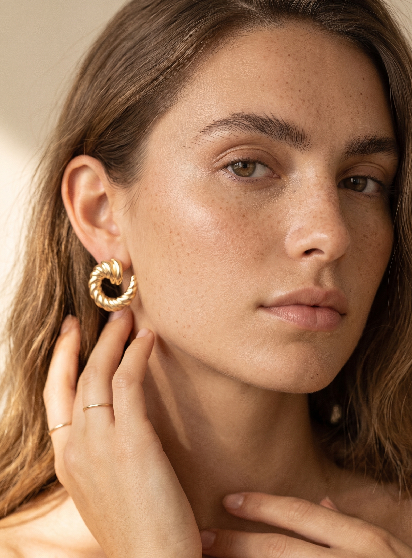 Boucles d'oreilles Manon - Dorées acier inoxydable