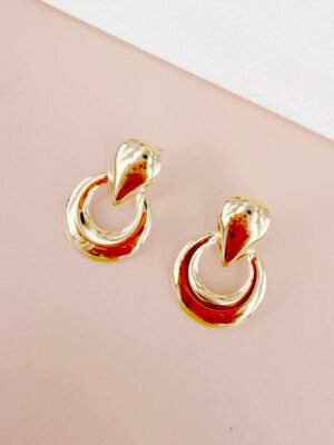Boucles d’oreilles Romane – Dorées acier inoxydable
