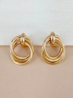 Boucles d&rsquo;oreilles Lila – Anneaux multiples or