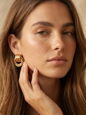 Boucles d&rsquo;oreilles Maia – Clips anneaux or