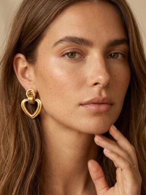Boucles d&rsquo;oreilles Nora – Coeur or