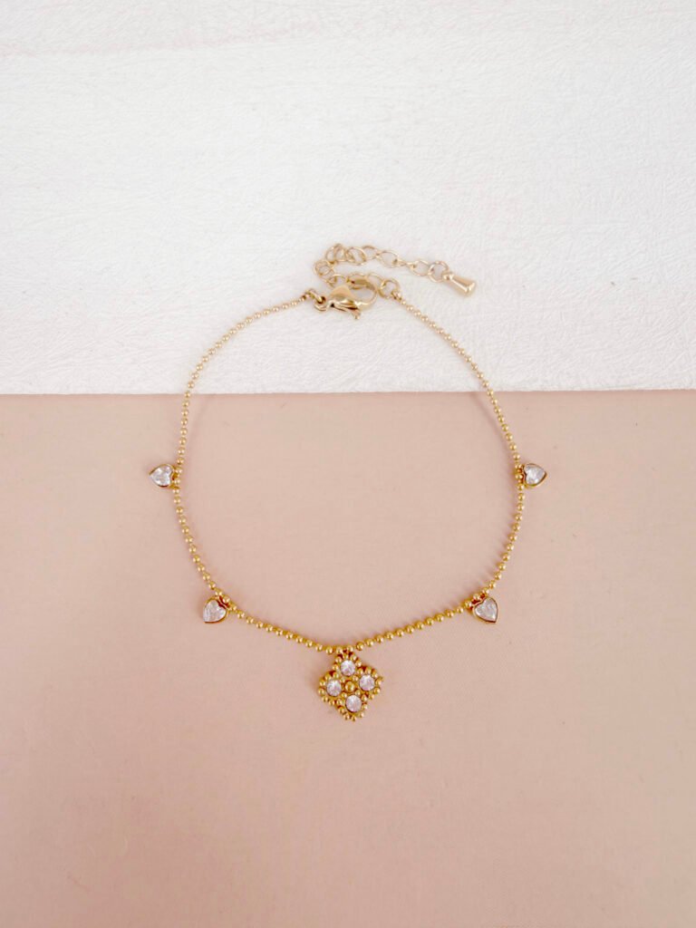 Bracelet Agathe - Bracelet charms dorés acier inoxydable