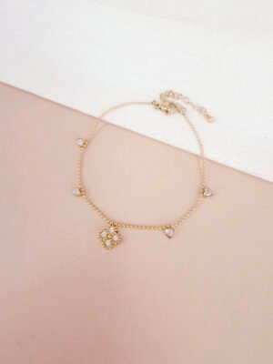 Bracelet Agathe – Bracelet charms dorés acier inoxydable