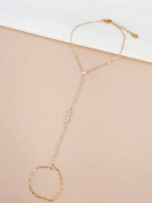 Bijou de main Thea – Bracelet doré acier inoxydable