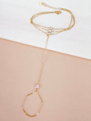 Bijou de main Zelie – Bracelet doré acier inoxydable