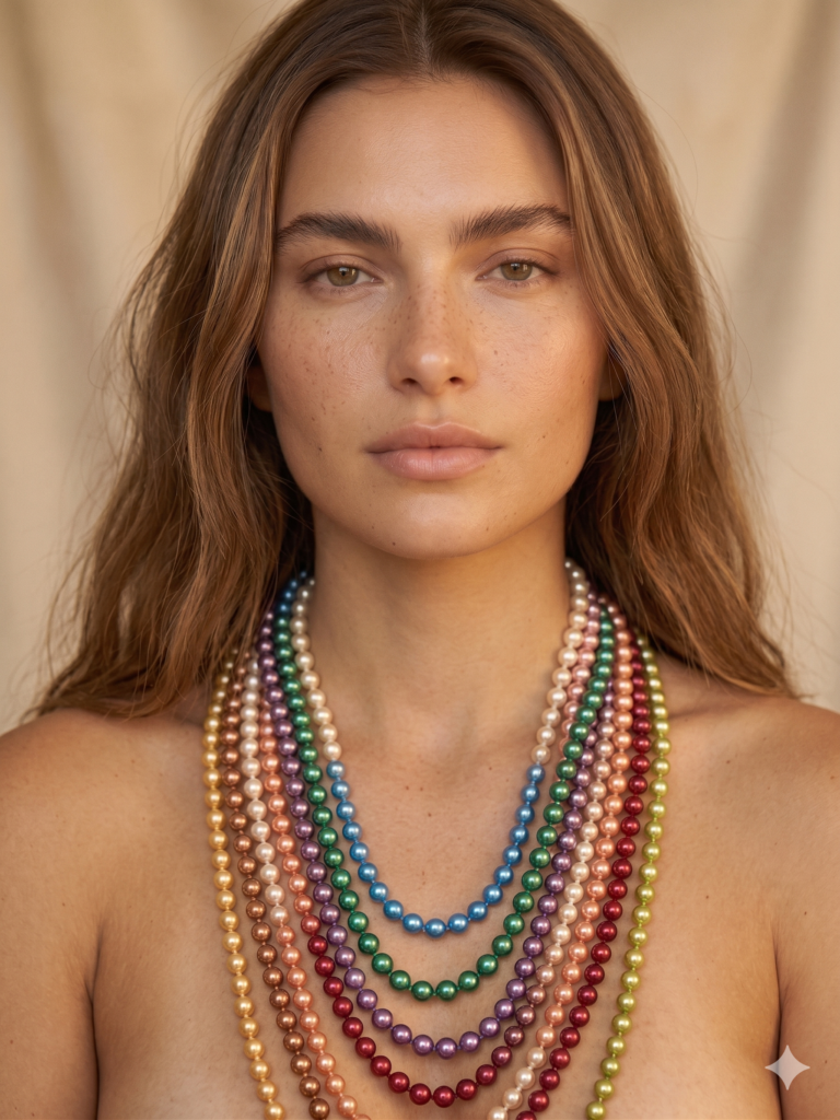 Collier Ariane - Sautoir perles en verre multicolores