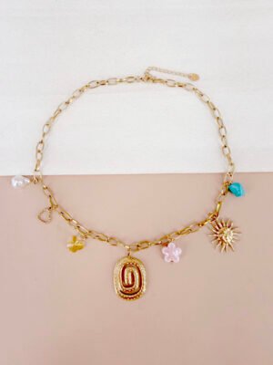 Collier Amandine – Collier charms dorés acier inoxydable