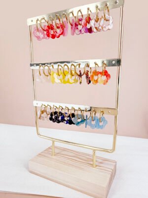 Lot de 15 boucles d&rsquo;oreilles sans présentoir