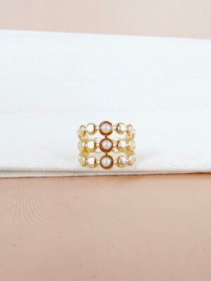 Bague perlée
