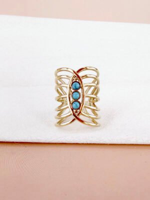 Grande bague perlée