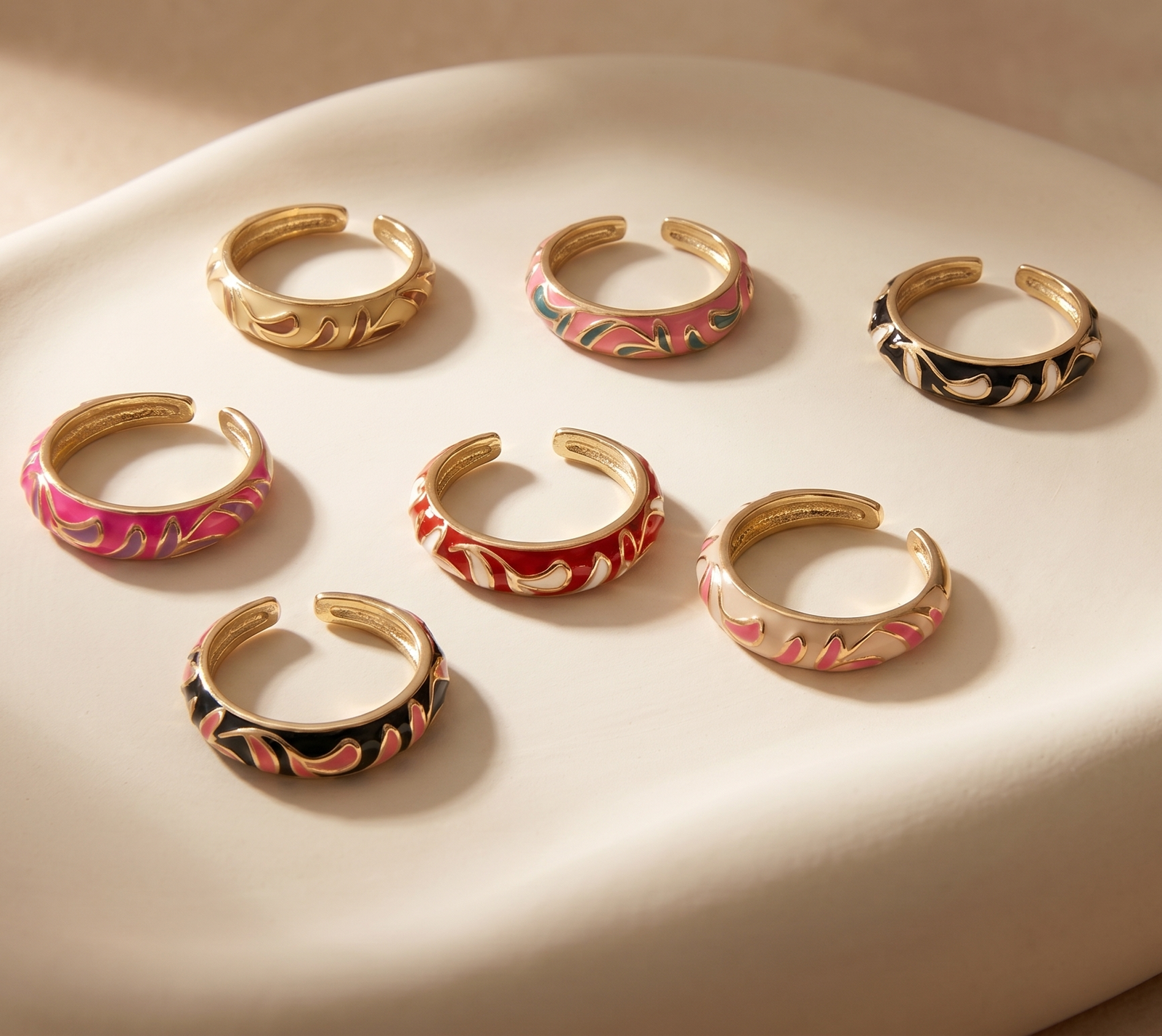 Bague Lucie - Jonc thailandais fleurs