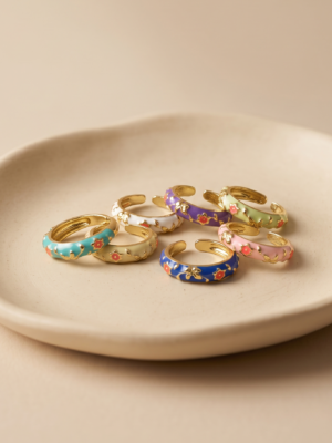Bague Moa – Jonc thailandais fleurs