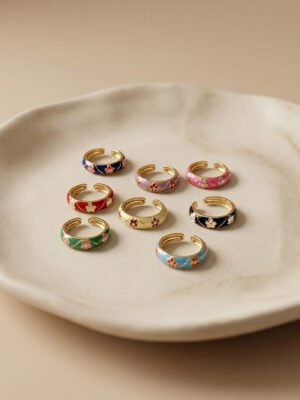 Bague Clara – Jonc thailandais fleurs