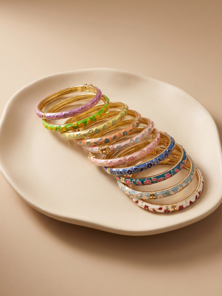 Bracelet Alia - Jonc thailandais fleurs