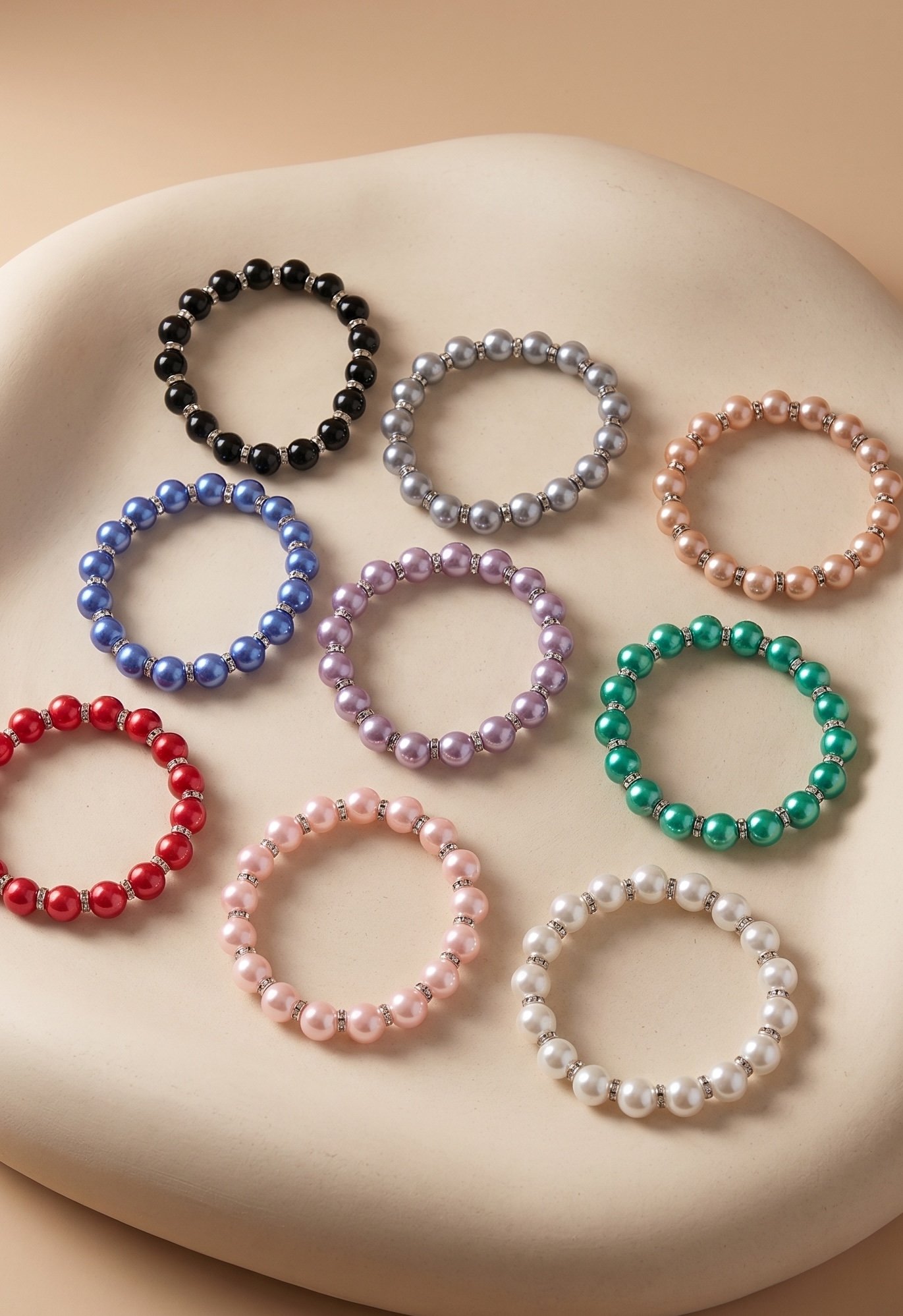 Bracelet Elena - Lot de 12 bracelets perles grelots charms multicolore – Image 2