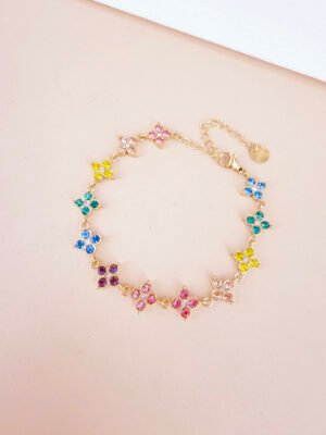 Bracelet Gabrielle – Princesse fleur pointu multicolore