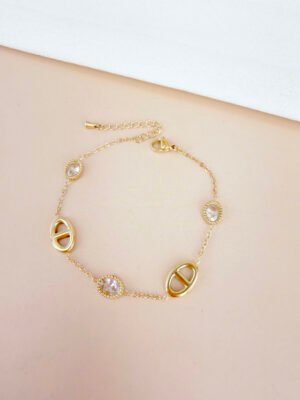Bracelet Albane – Maille marine