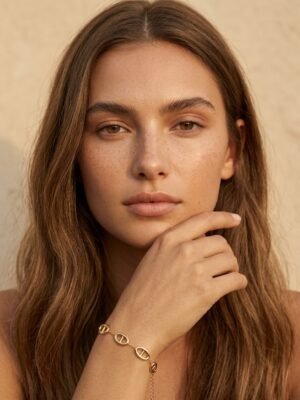Bracelet Alicia – Maille marine