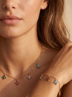 Bracelet Ariane – Charms strass colorés