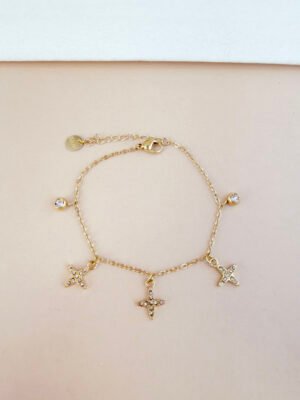 Bracelet Aurore – Charms croix strass