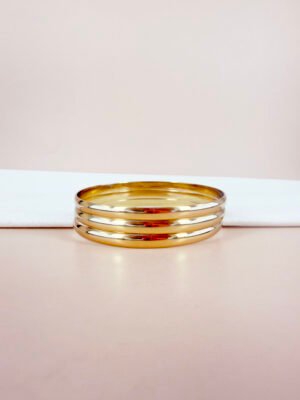 Bracelet Adele – Lot de 3 joncs bracelet acier inoxydable or