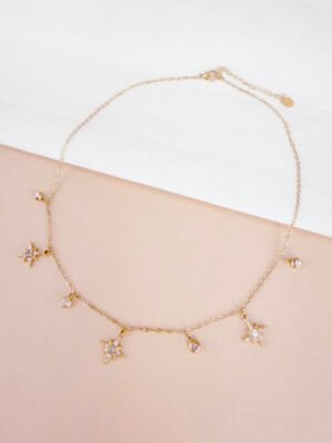 Collier Gabrielle – Charms étoiles strass