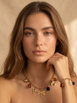 Collier Celeste – Doré en acier inoxydable